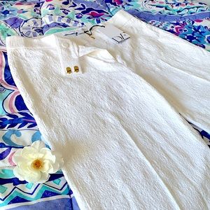 Diane von Furstenberg Pants Textured White Cotton